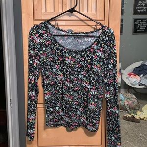 Bongo Long Sleeve Floral Top
